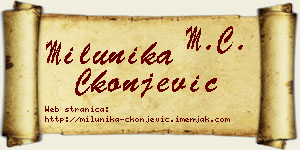 Milunika Čkonjević vizit kartica